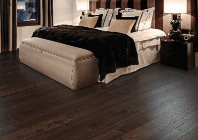 AKC Floors West Kelowna dark elegant hardwood in bedroom